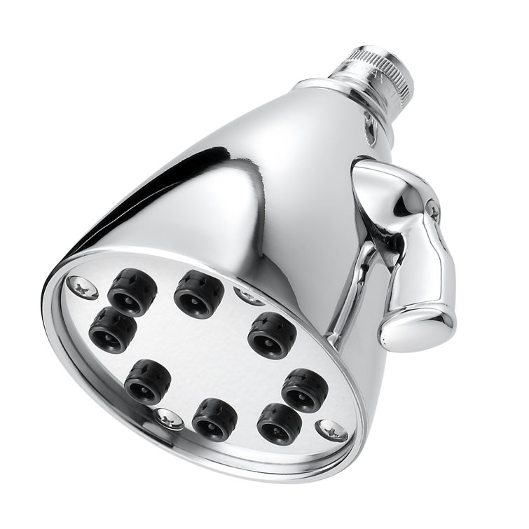 Polished Chrome Wall Mounted Single Function Shower Head