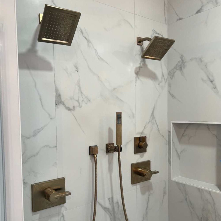 Adonis 24" x 48" White Porcelain Marble Look Floor and Wall Tile