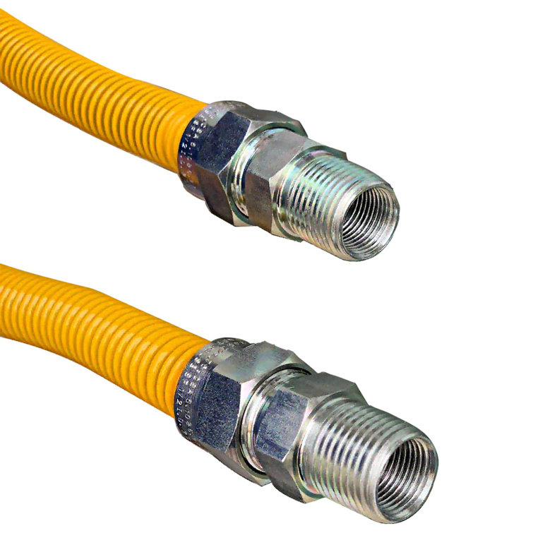 Durable Stainless Steel Flexible Gas Connector with Yellow Coating