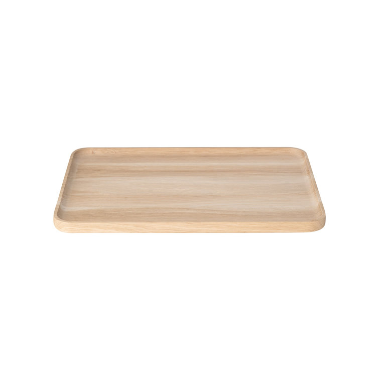Large Black Oak Rectangular Serving Tray