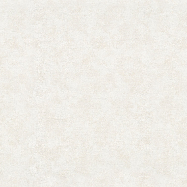 Cream Solid Vinyl Non-Pasted Removable Wallpaper Roll