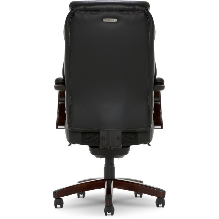Ergonomic High-Back Black Leather Executive Swivel Chair with AIR Lumbar Support