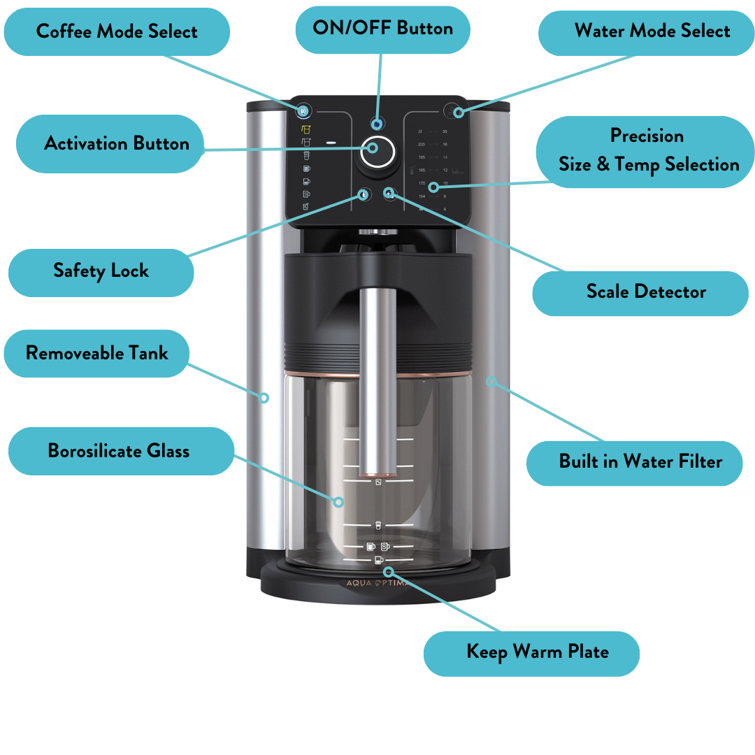 Aqua Optima Stainless Steel 10 Cup Drip Coffee Maker