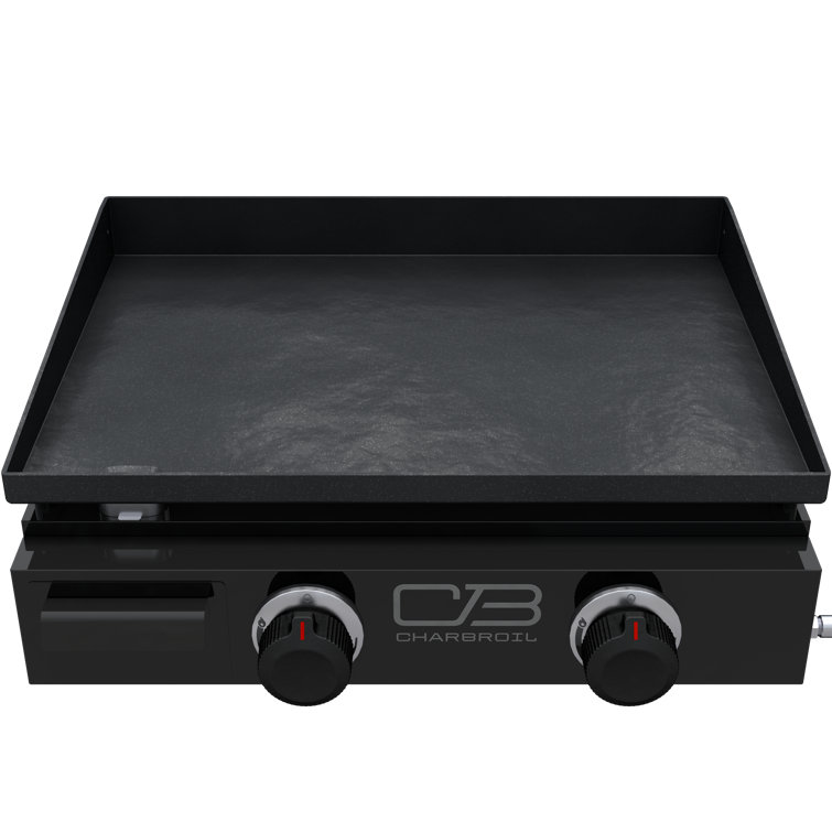 Charbroil 22" Portable Black 2-Burner Gas Griddle