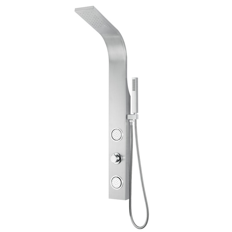 44'' Stainless Steel Shower Panel with Adjustable Head