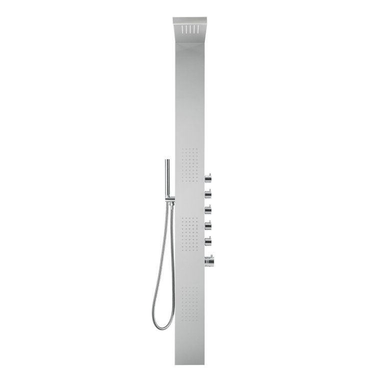 65'' Stainless Steel Shower Panel with Rainfall and Handheld Showerheads