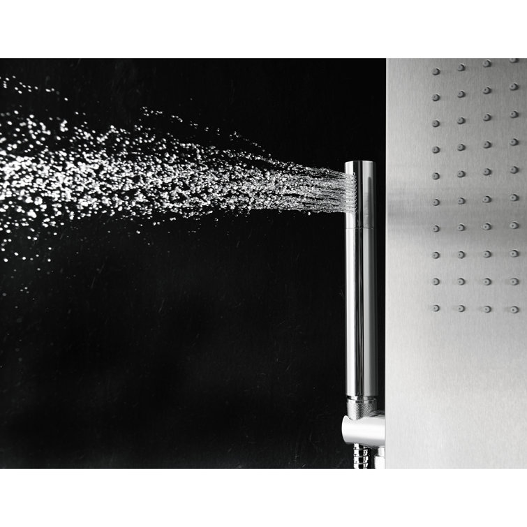 65'' Stainless Steel Shower Panel with Rainfall and Handheld Showerheads