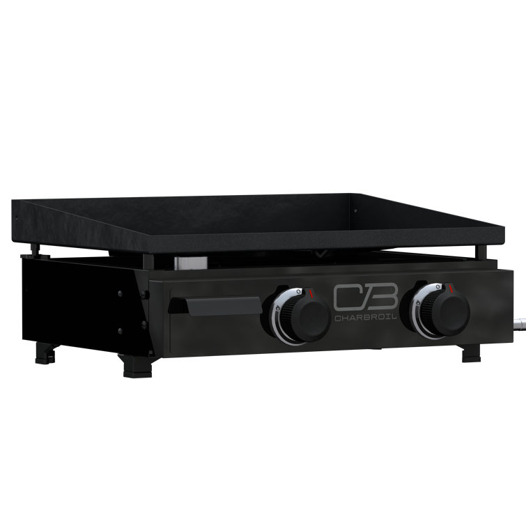 Charbroil 22" Portable Black 2-Burner Gas Griddle