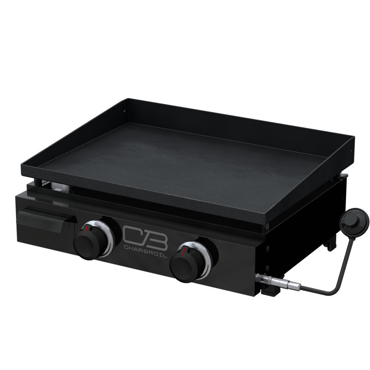 Charbroil 22" Portable Black 2-Burner Gas Griddle