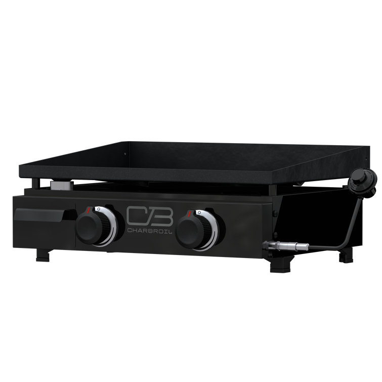 Charbroil 22" Portable Black 2-Burner Gas Griddle