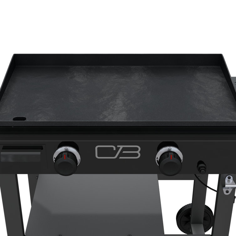 Black 28" Propane Gas Hibachi Griddle with Cart