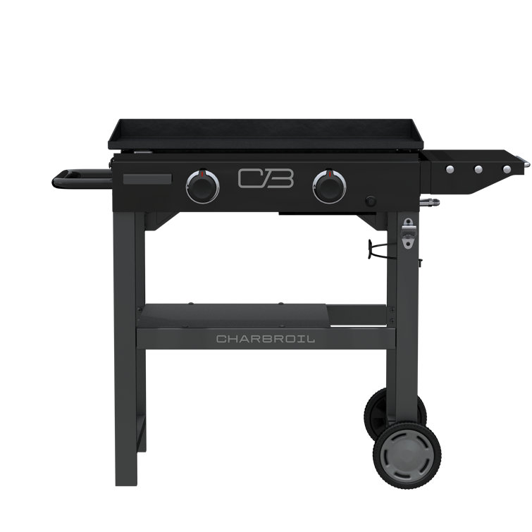 Black 28" Propane Gas Hibachi Griddle with Cart