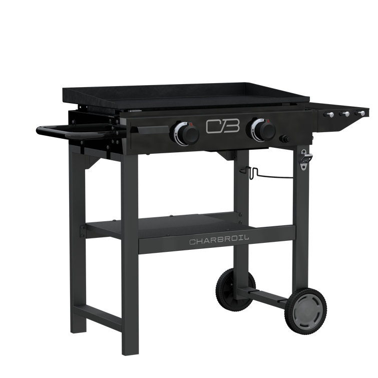 Black 28" Propane Gas Hibachi Griddle with Cart