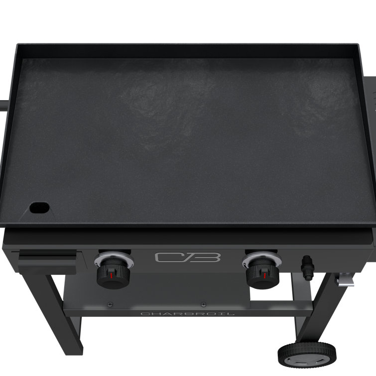 Black 28" Propane Gas Hibachi Griddle with Cart