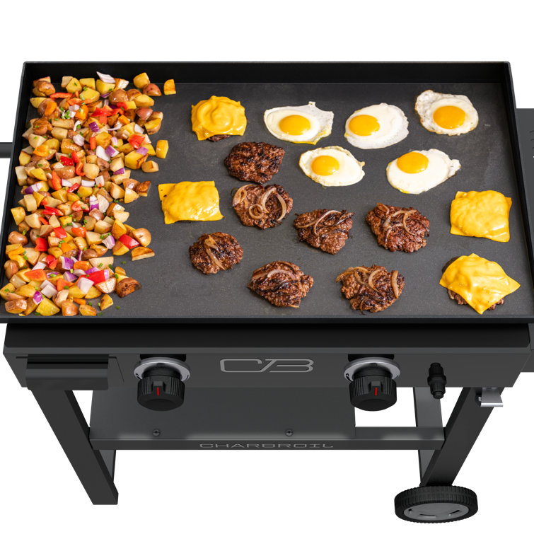 Black 28" Propane Gas Hibachi Griddle with Cart