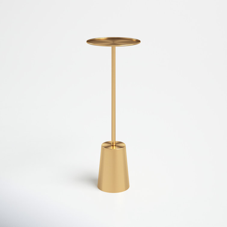 Gold Metal Tray Top End Table