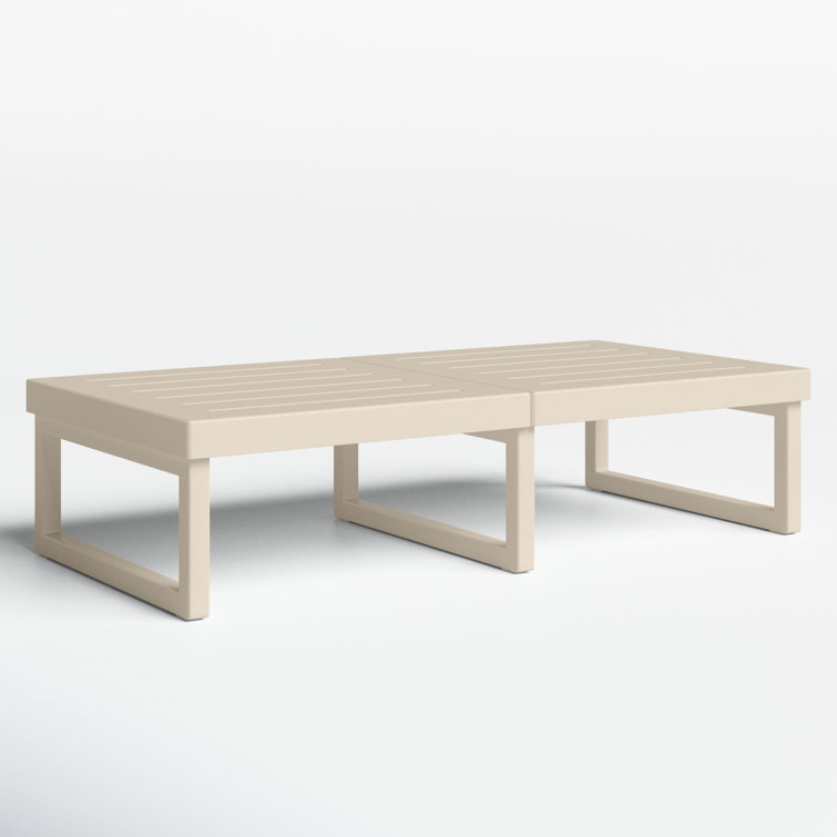 Lane 51'' Taupe Plastic Acrylic Outdoor Coffee Table