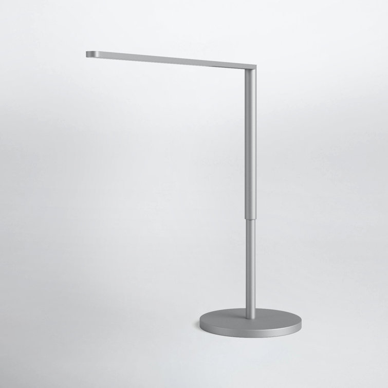 Sleek Lady7 Silver Adjustable LED Desk Lamp with USB