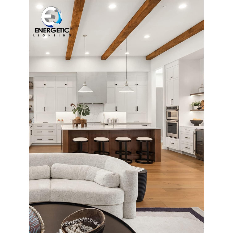 Ultra-Thin White Aluminum 6-Inch LED Recessed Ceiling Light, 6-Pack