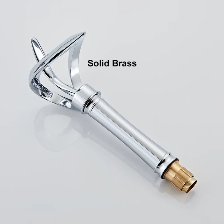Chrome Tall Waterfall Single Handle Bathroom Faucet