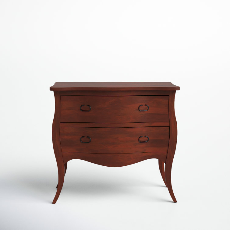 Antique Walnut Bombe Chest with Black Iron Handles