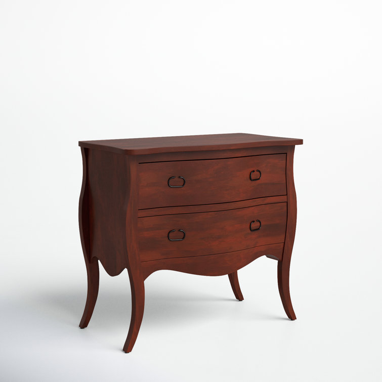 Antique Walnut Bombe Chest with Black Iron Handles
