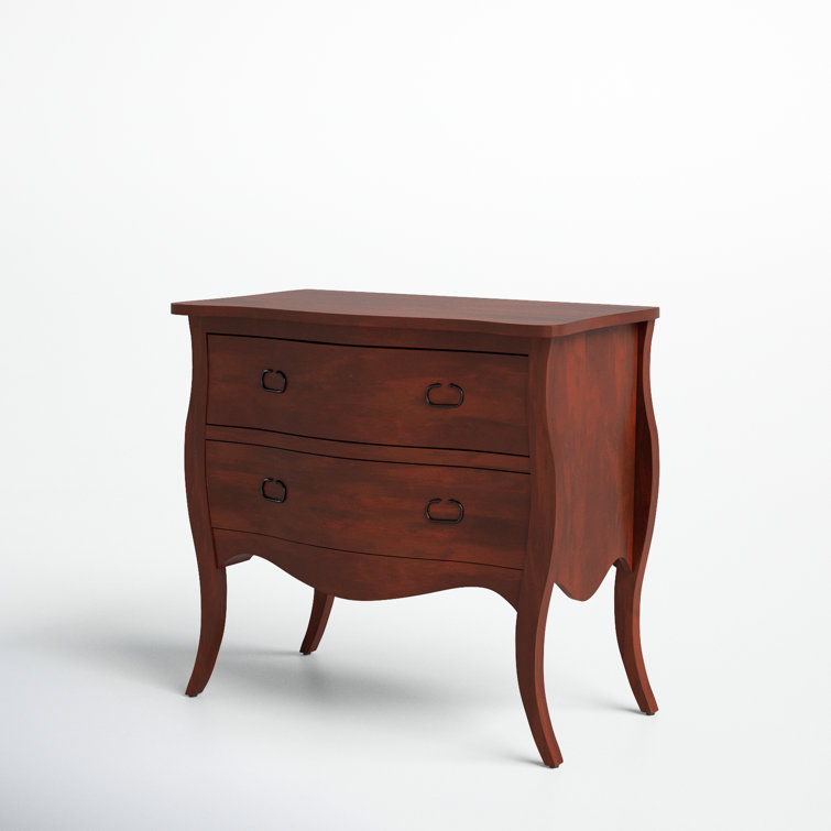 Antique Walnut Bombe Chest with Black Iron Handles
