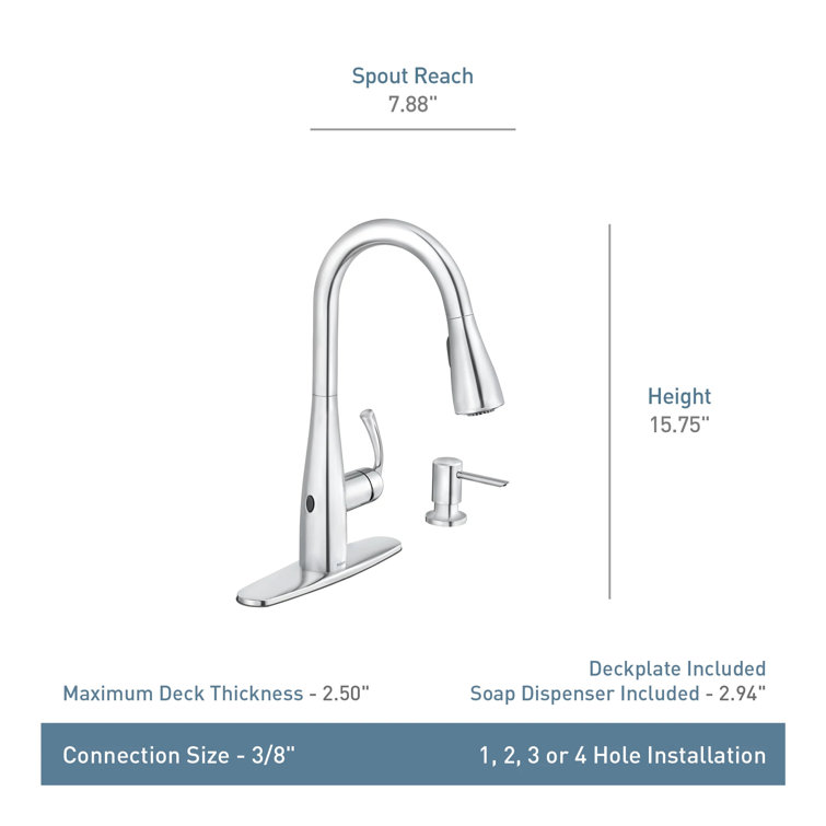 Chrome Touchless Kitchen Faucet with Pull-out Spray