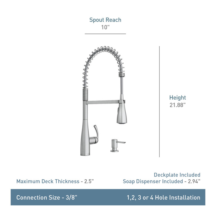 Matte Black High Arc Pull-Down Kitchen Faucet with Spray