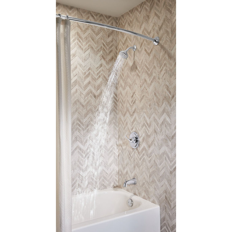 Idora Chrome Wall Mounted Tub and Shower Set