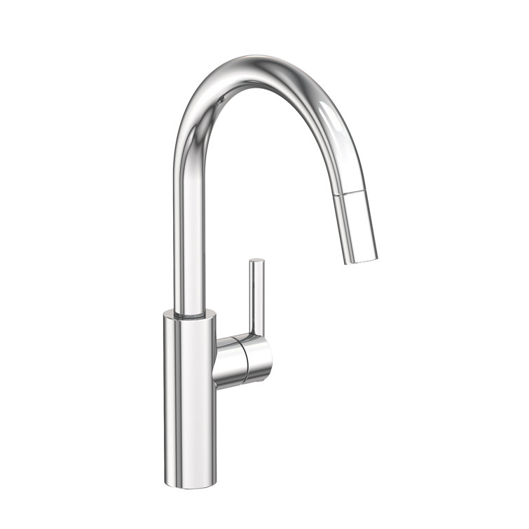 Polished Chrome Single Handle Pull Down Kitchen Faucet