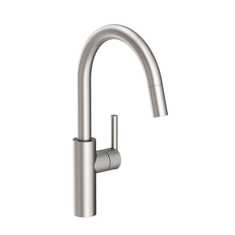 Stainless Steel Pull-Down Kitchen Faucet with Pull-out Spray