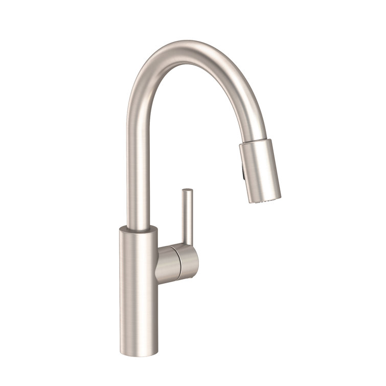 Satin Nickel Pull-Down Single Handle Kitchen Faucet
