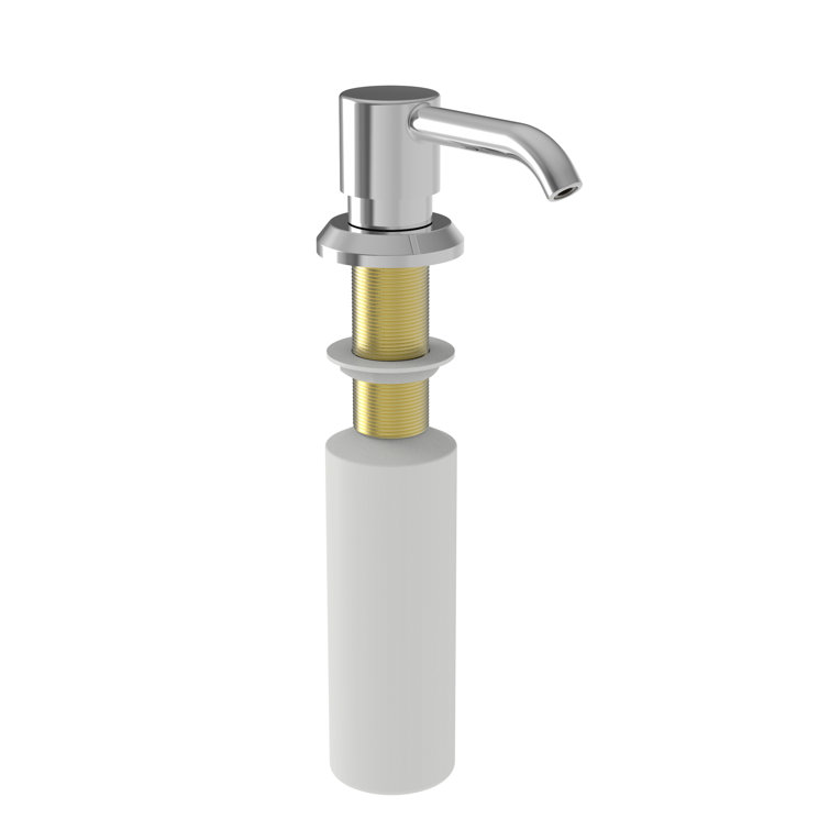 Polished Chrome Solid Brass Soap and Lotion Dispenser
