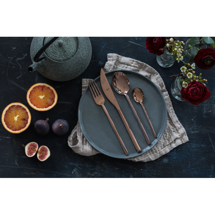 Bronze Titanium-Coated Stainless Steel Coffee Spoon Set - 6 Pieces