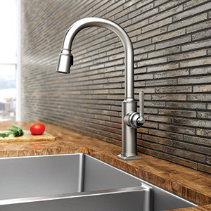 Polished Chrome Single Handle Pull Down Kitchen Faucet