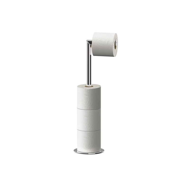 Stainless Steel 2-in-1 Toilet Paper Stand with Storage