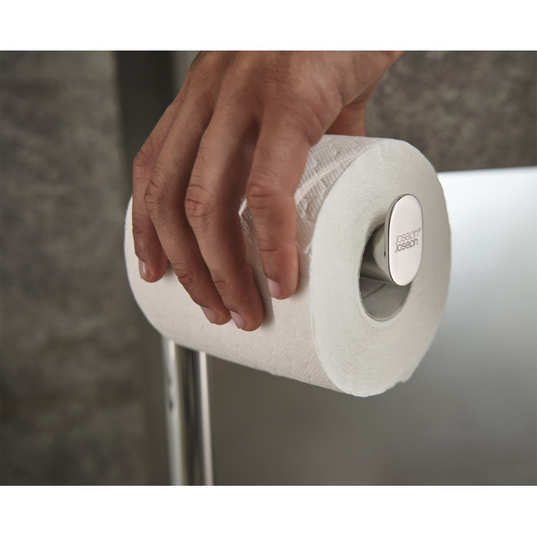 Stainless Steel 2-in-1 Toilet Paper Stand with Storage