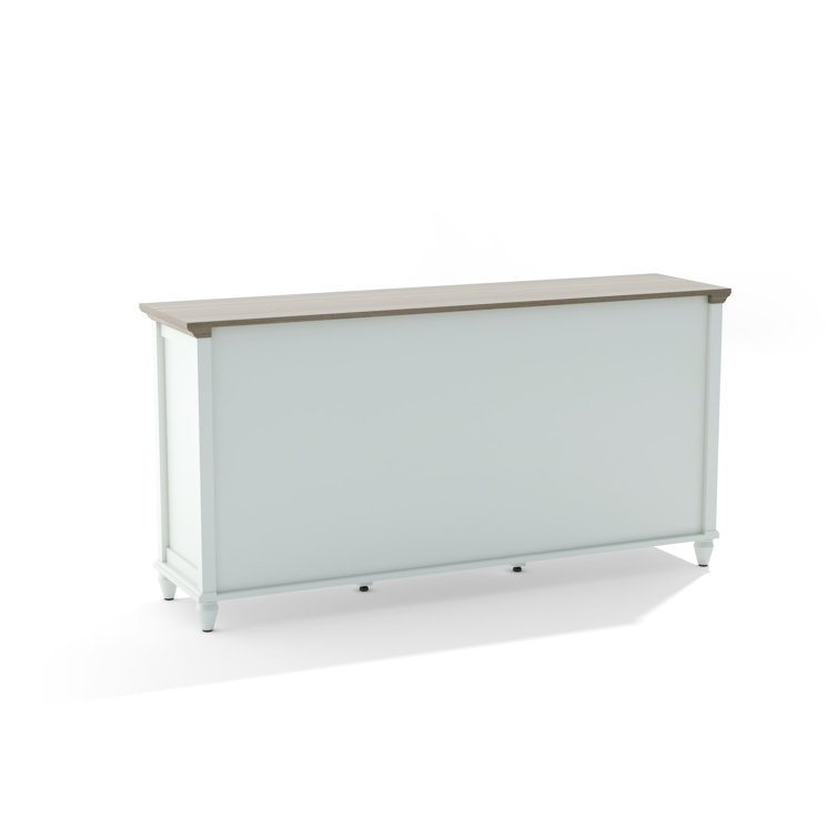Chenon 63'' White and Light Brown Sideboard