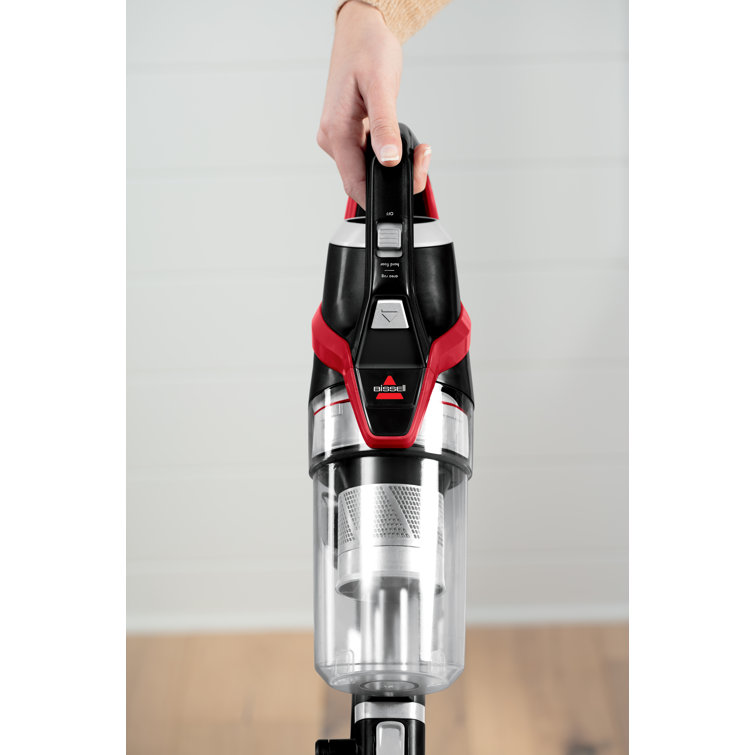 Clean View Slim Corded Stick Vacuum for Pets in Black and Red