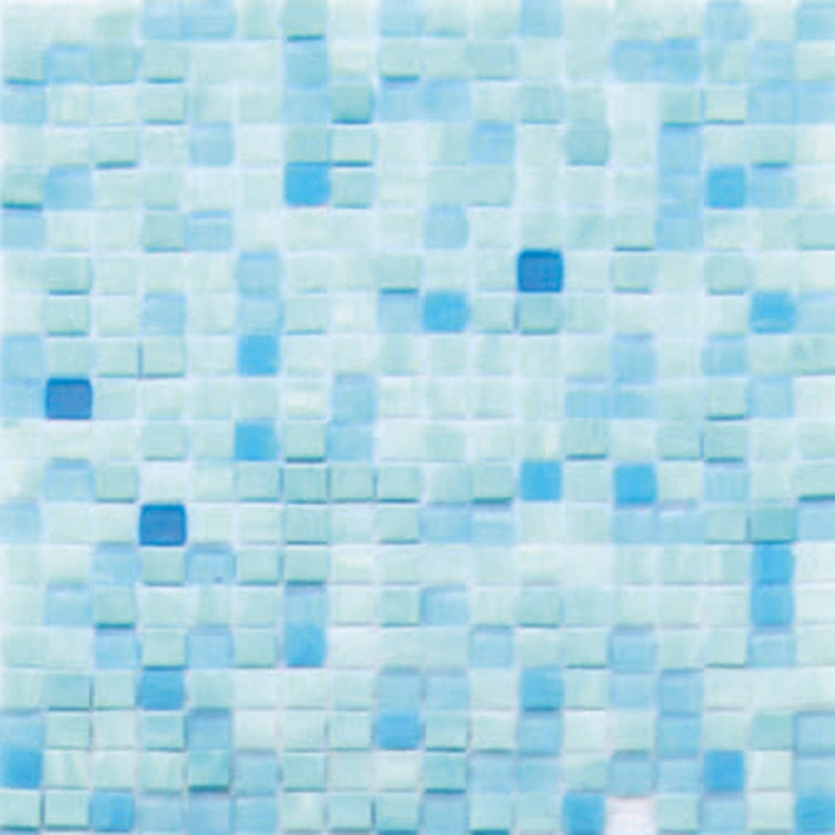 Iridescent Blue Glass Mosaic Wall and Floor Tile