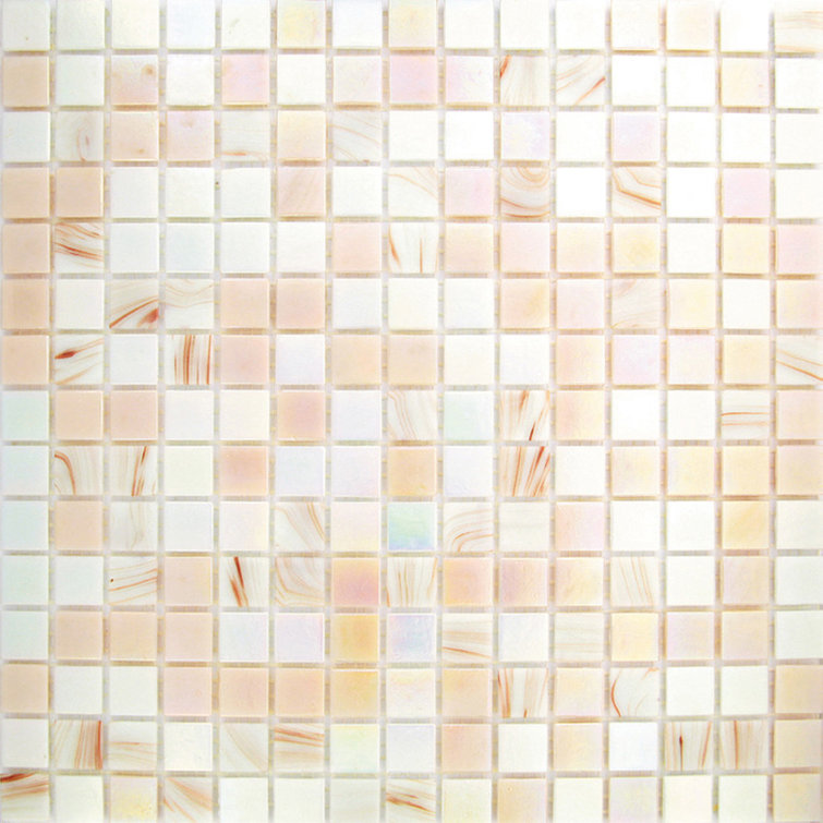 Tuscan Beige and White Glass Mosaic Tile for Wall and Floor
