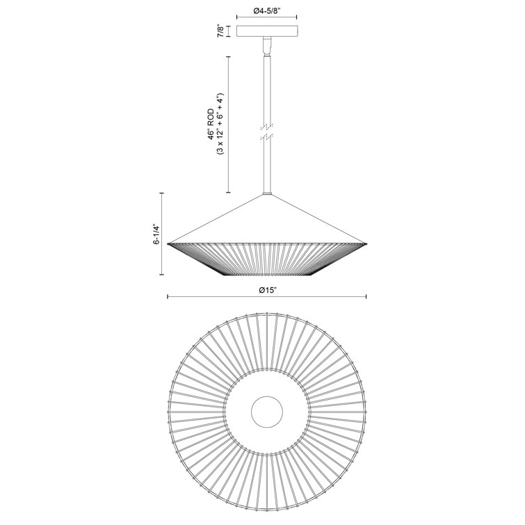 White Adjustable Steel Pendant Light with Black Shade