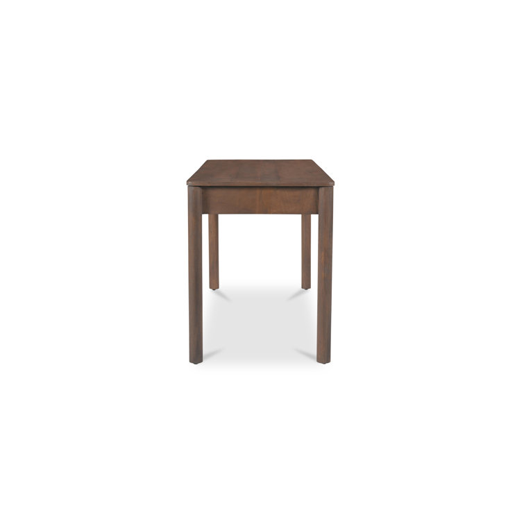 Vintage Brown Wood Desk with Soft Close Drawer