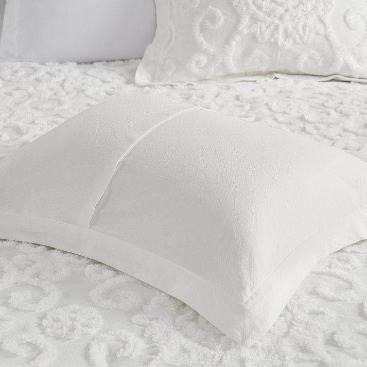 Ivory Cotton Embroidered Medallion 3-Piece Duvet Set
