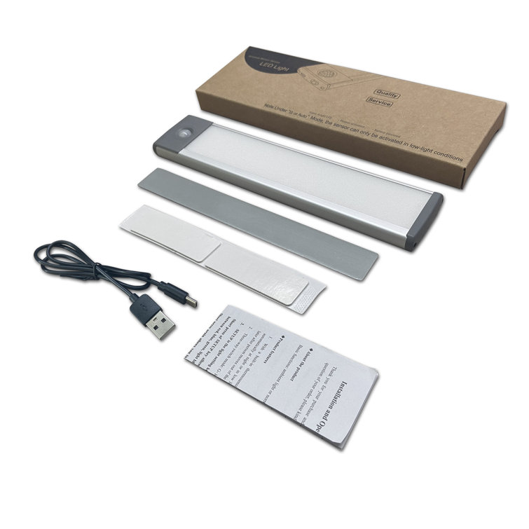 8-Inch Warm White LED Motion Sensor Under Cabinet Light Set