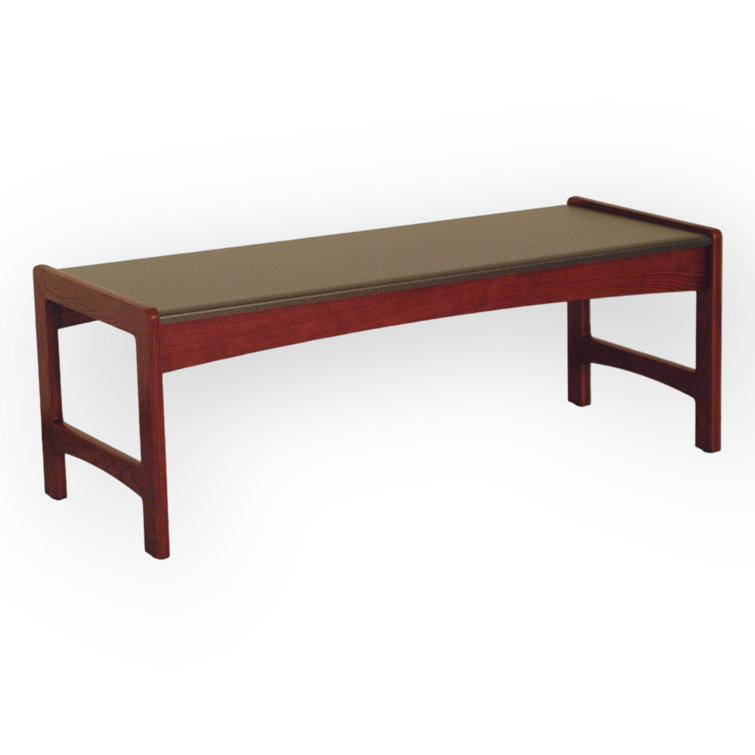Rectangular Black and Mahogany Oak Coffee Table with Laminate Top