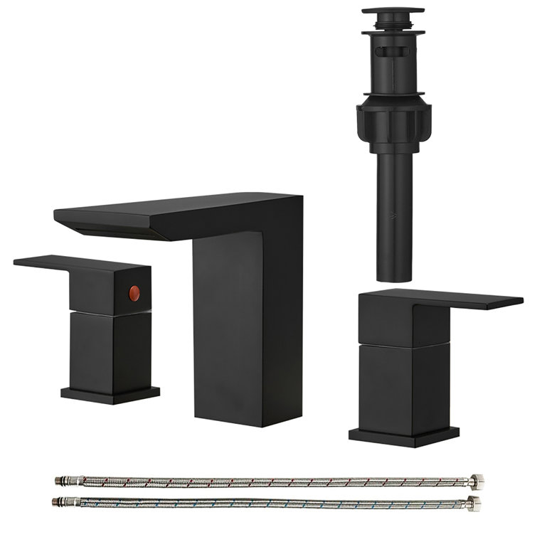 Widespread 2-handle Bathroom Faucet with Drain Assembly