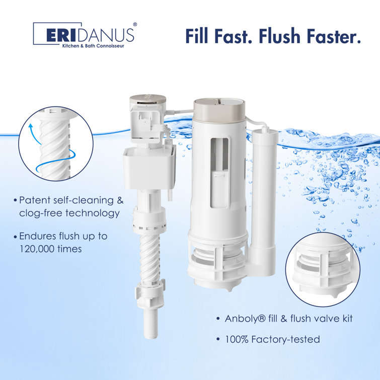White Elongated Dual Flush High Efficiency One-Piece Toilet