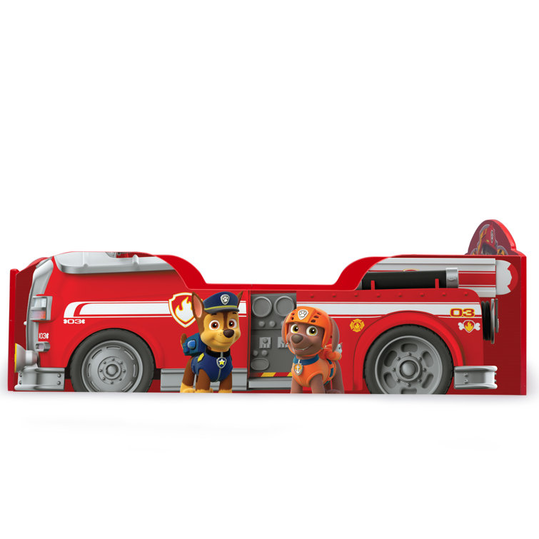 Paw Patrol Adventure Toddler Wooden Bed Frame with Guardrails